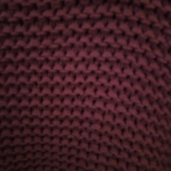 Free People My Only Sunshine Cowl Neck Sweater Chunky Knit Maroon Size M - Picture 6 of 9